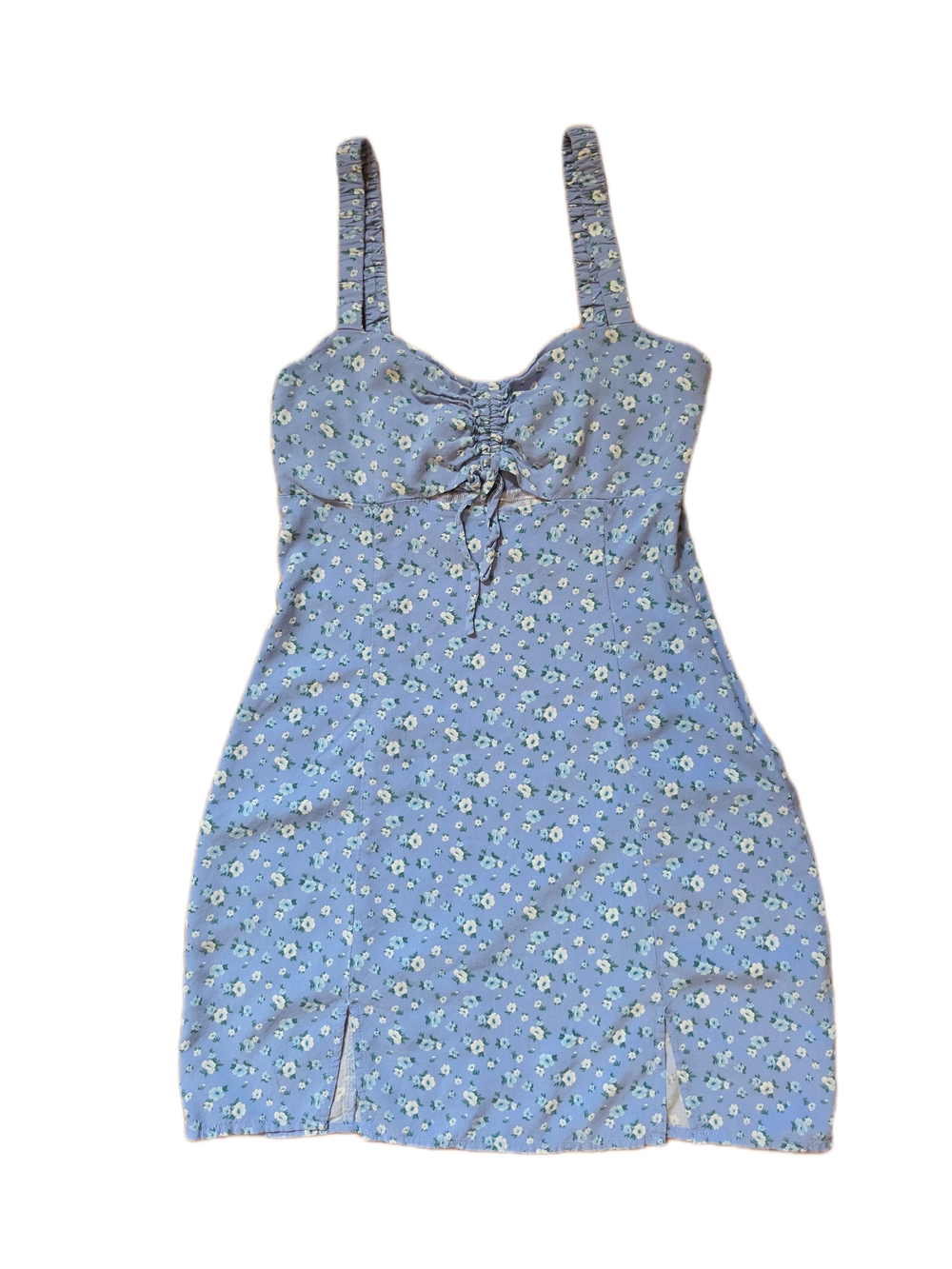 Aeropostale Small Mini Dress Cottagecore Blue Floral Y2K Inspired Style